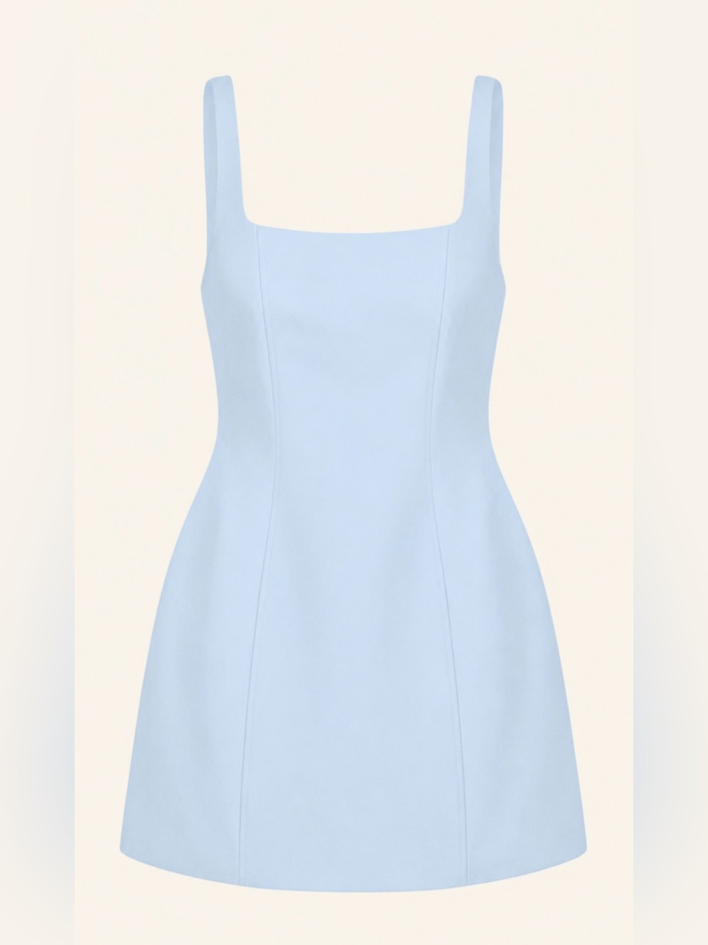 Shona Joy Otis Square Neck Mini Dress - Sky Blue